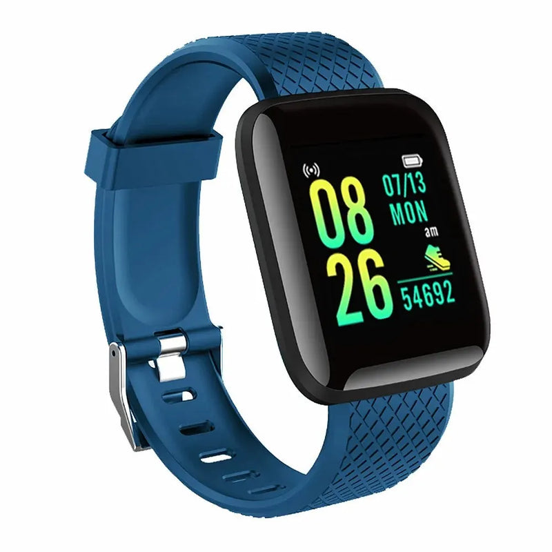 Multifuncional relógio inteligente para homens mulheres crianças mensagem lembrar controle de música esporte passo calorias d13 smartwatch despertador 116plus